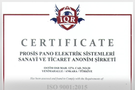 AG Pano ISO9001 Belgesi